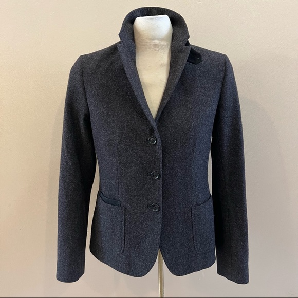 MASSIMO DUTTI Grey wool blazer - Picture 2 of 16